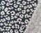 Deep Gray-White Cotton Leopard Printed Flannel Woven Fabric By the Yard